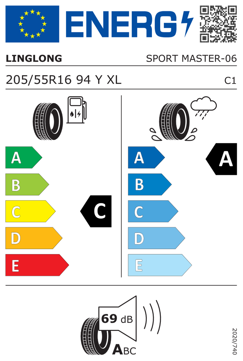 205/55R16 94Y XL tai 91V Linglong SPORT MASTER